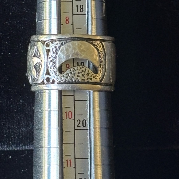 RARE SILPADA 925 Oxidized Silver Sun, Moon, Star Wide Band Ring R1749 - 11 grams - Picture 4 of 10